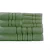 8-Piece Green 100% Cotton Plush Bath Towel Set 312658RJB - The Home Depot