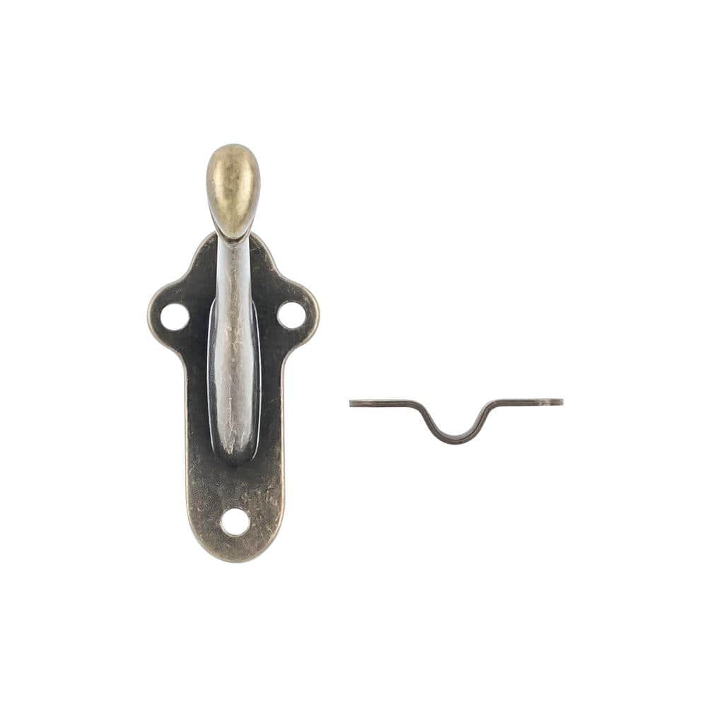 Heavy-Duty Antique Brass Handrail Bracket Set