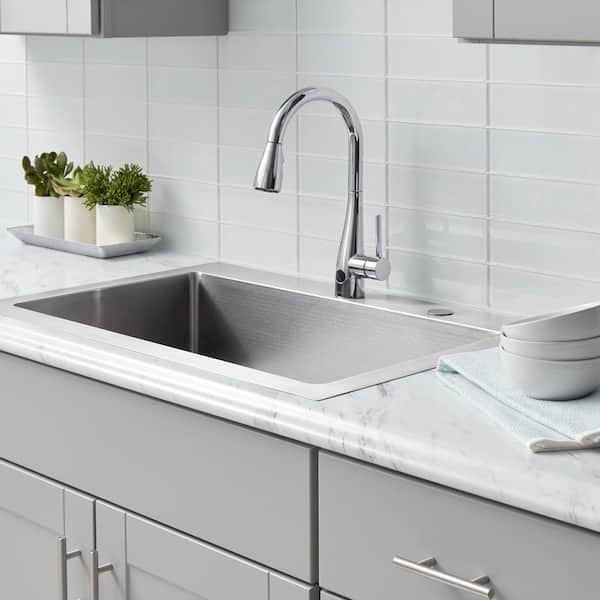 Nottely Touchless Single-Handle Pull-Down Kitchen Faucet with TurboSpray and FastMount in Chrome