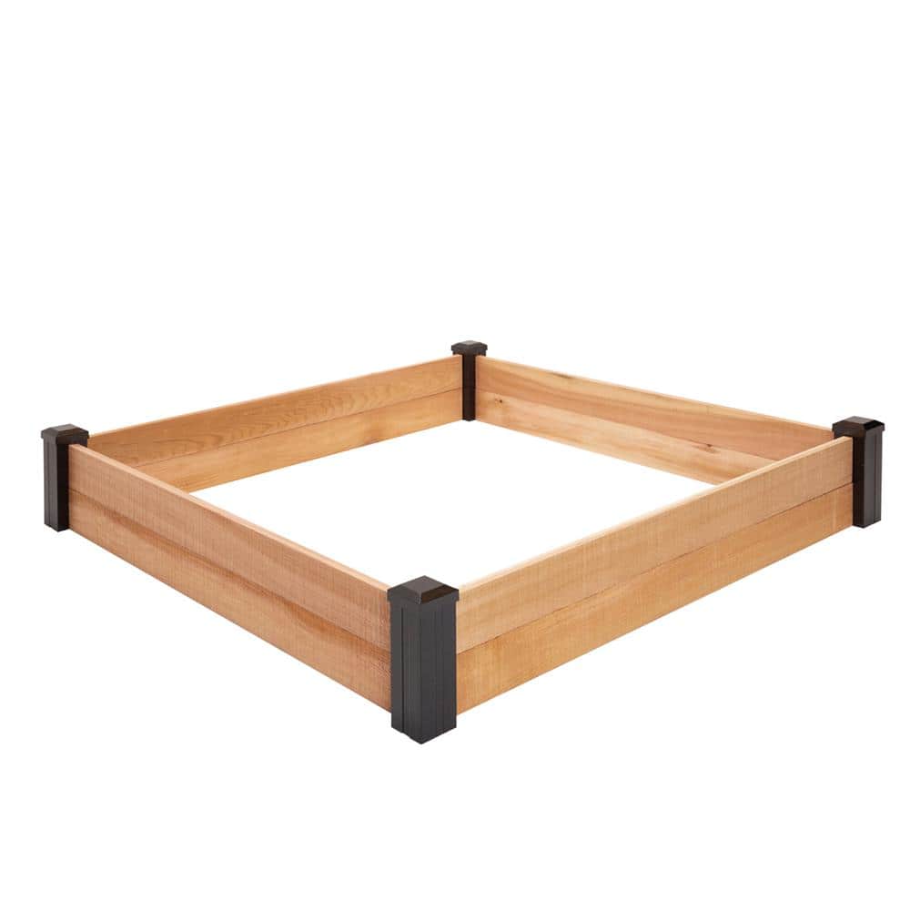 Outdoor Essentials Haven 4 ft. x 4 ft. Natural Cedar Raised Garden Bed