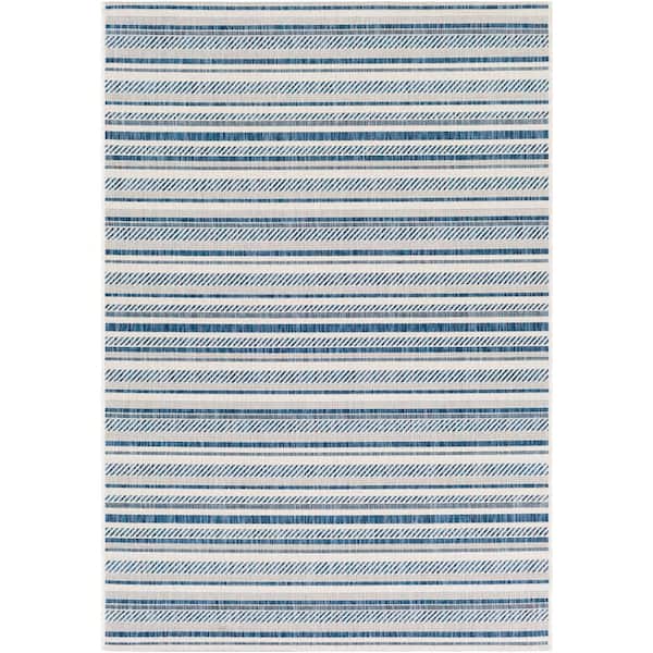Llyr Denim 8 ft. 10 in. x 12 ft. Indoor/Outdoor Area Rug