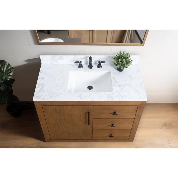 tks　マーブル42 Vanity Art 42 in. W x 22 in. D x 38 in. H Single Sink