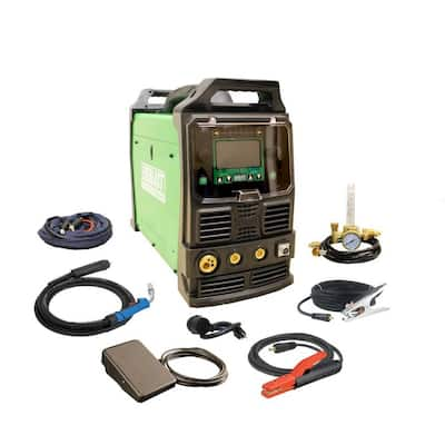 Thunder 215 210 Amp 120/240 Volts Electric AC Dual Voltage Input DC MIG/TIG/Stick Multi-Process Welder