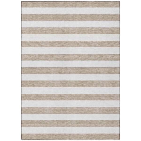 Chantille ACN528 Taupe 2 ft. 6 in. x 3 ft. 10 in. Machine Washable Indoor/Outdoor Geometric Area Rug