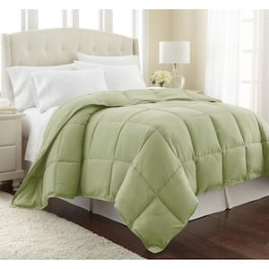 Vilano Down Alternative Green Solid Twin/XL Microfiber Comforter