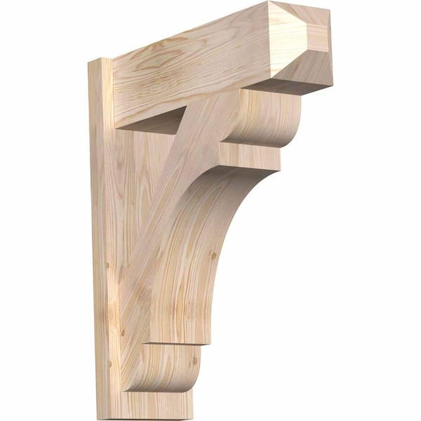 Ekena Millwork 8 in. x 28 in. x 24 in. Olympic Craftsman Smooth Douglas Fir Outlooker