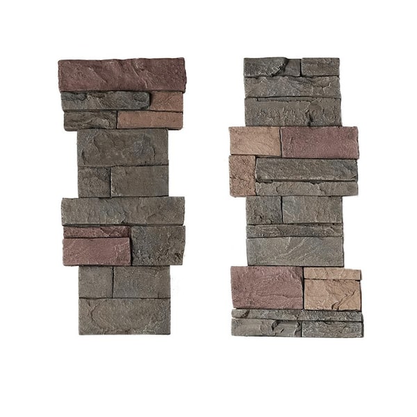 Stacked Stone 11.25 in. x 24 in. Keystone Faux Pillar Panel Siding