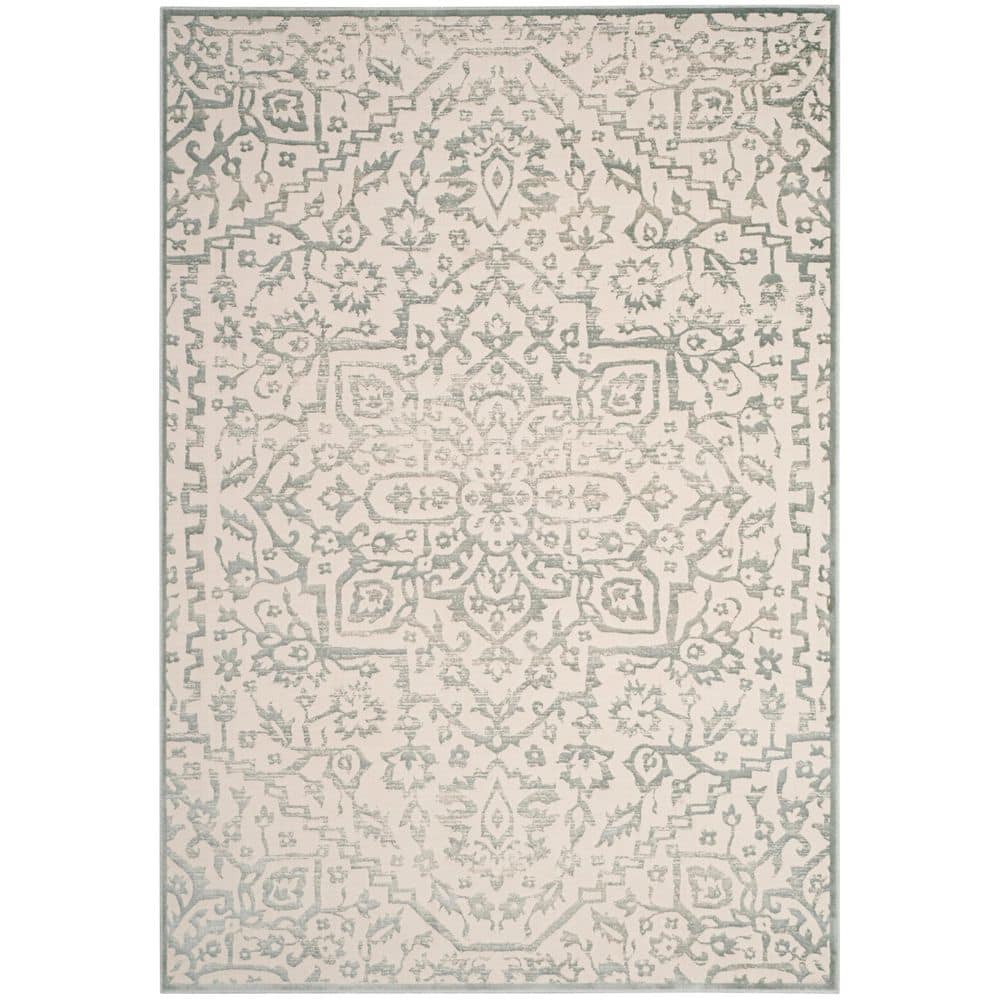 Noble 5 ft. x 8 ft. Light Blue/Ivory Medallion Floral Area Rug price history on PriceWatchPro