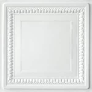 Cambridge White Matte 2 ft. x 2 ft. PVC Glue Up or Lay In Ceiling Tile (40 sq. ft./case)