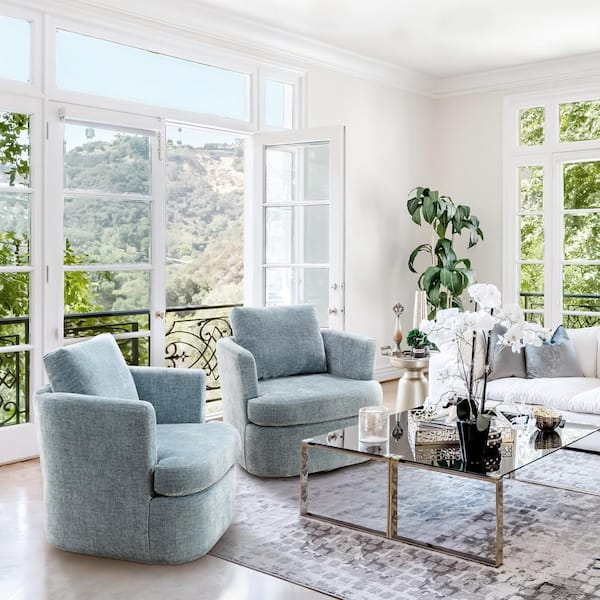 Accent Chair Oversized Chair And Ottoman Slipcover Swivel Barrel