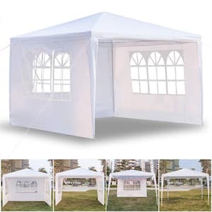 10 ft. x 10 ft. Outdoor Patio Waterproof Gazebo Canopy Tent with 3 Side Walls
