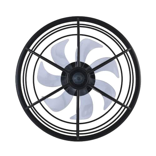 21 in. Indoor Black Small Farmhouse Ceiling Fans with Adjustable White Integrated LED with Downrod and Remote Included Lighting