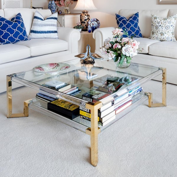 Fab Glass and Mirror 24 in. x 48 in. Clear Rectangle Glass Table Top 3 8 in. Thick Pencil Polish Tempered Touch Corners 24x48RECT10THPE The Home Depot