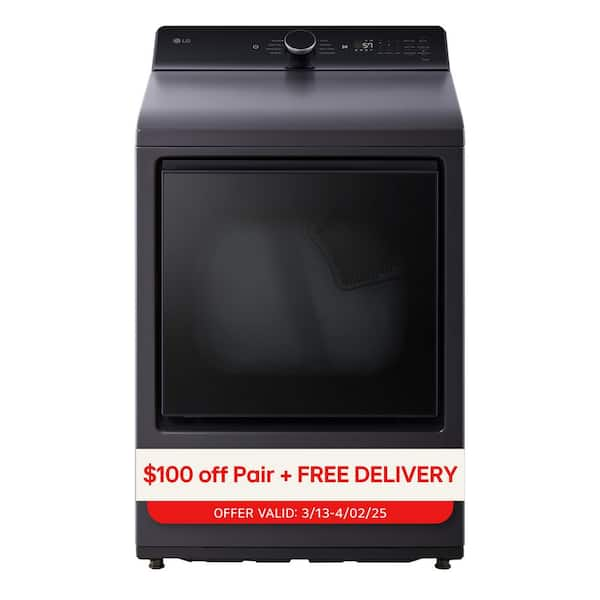 7.3 cu. ft. Vented SMART Electric Dryer in Matte Black with EasyLoad Door and Sensor Dry Technology