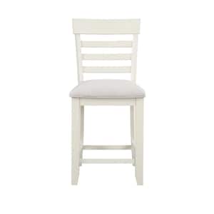 Hyland 26 in. White High Back Counter Bar Stool Chair (Set of 2)