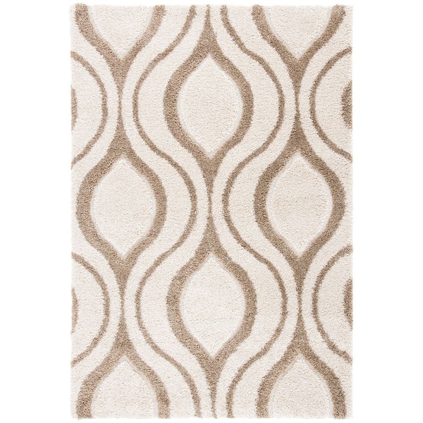 Florida 5 ft. x 8 ft. Ivory/Beige Geometric Area Rug