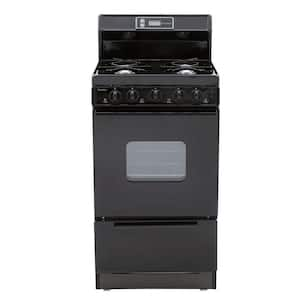 20 in. 2.42 cu. ft. Gas Range in Black