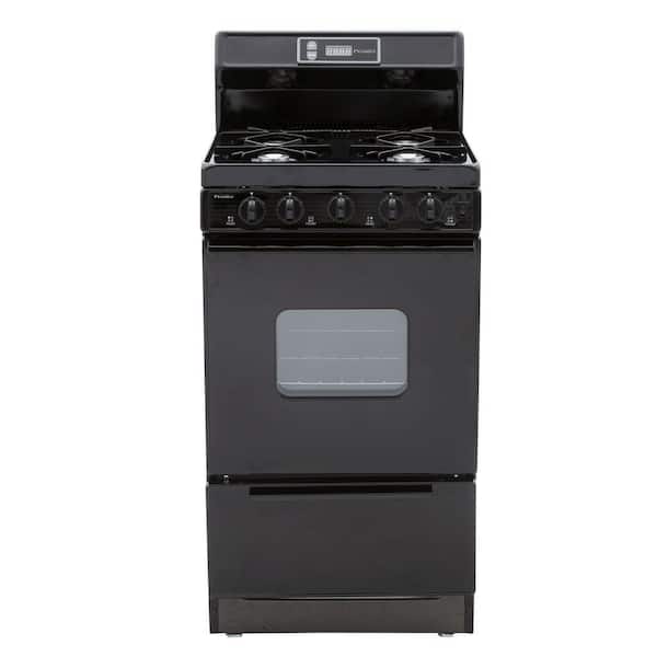 Unbranded 20 in. 2.42 cu. ft. Gas Range in Black