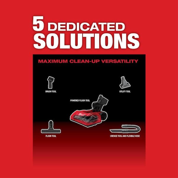 Milwaukee - M18 FUEL 18-Volt Lithium-Ion Brushless 0.25 Gal. Cordless Jobsite Wet/Dry Vacuum (Vacuum-Only)
