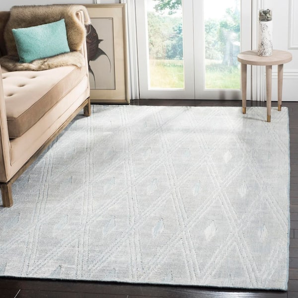 Mirage 8 ft. x 10 ft. Blue Diamond Geometric Area Rug