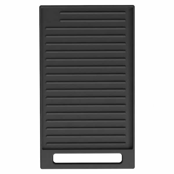 2-in-1 Reversible Cast Iron Grill and Griddle Pan 16.7 x 9.7 in. Ridged and Flat Surfaces for Gas Cooktop