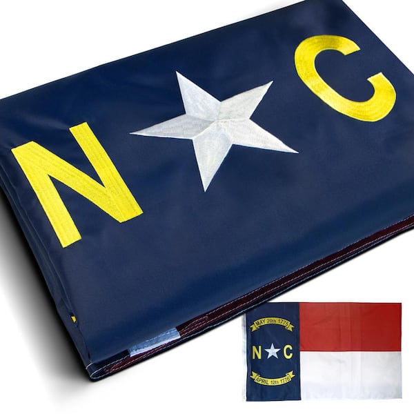 Anley 3 Ft X 5 Ft Everstrong Series Embroidered North Carolina State Flag Nylon Nc Flags A 0703