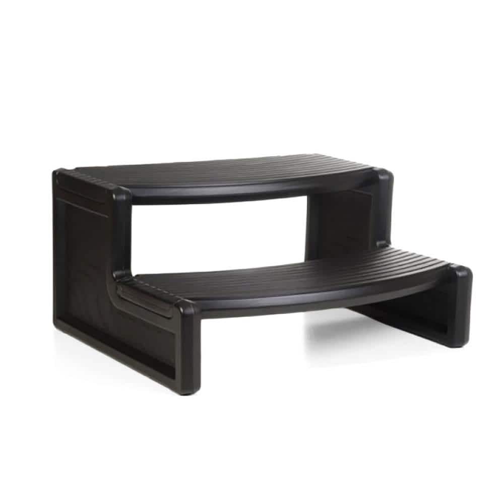 Black Resin 2-Step Spa and Hot Tub Stairs