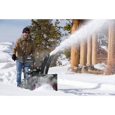 Steerable 27 in. 2-Stage Gas Snow Blower with Electric Start