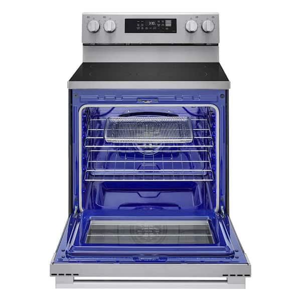30 in.6.3 cu.ft. Smart Probake Convection 5-Element Electric Range w/No Preheat AirFry and Self Clean in Stainless Steel