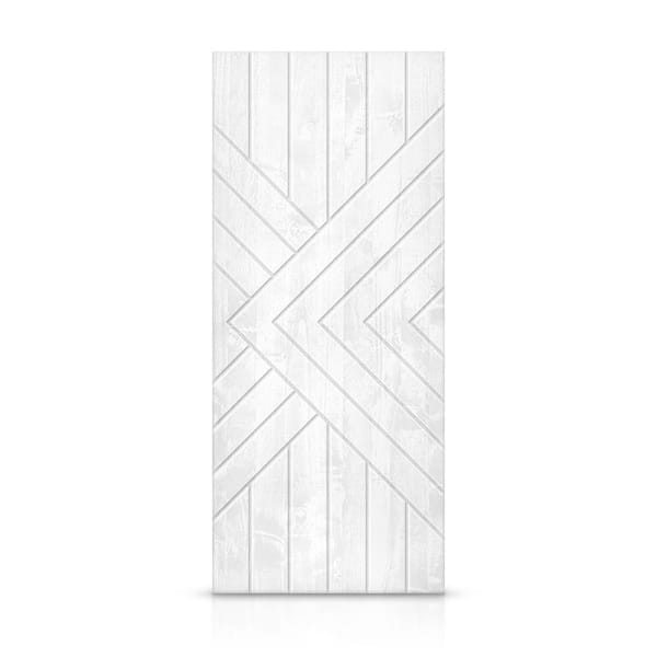 CALHOME 42 in. x 80 in. Hollow Core White Stained Pine Wood Interior Door Slab