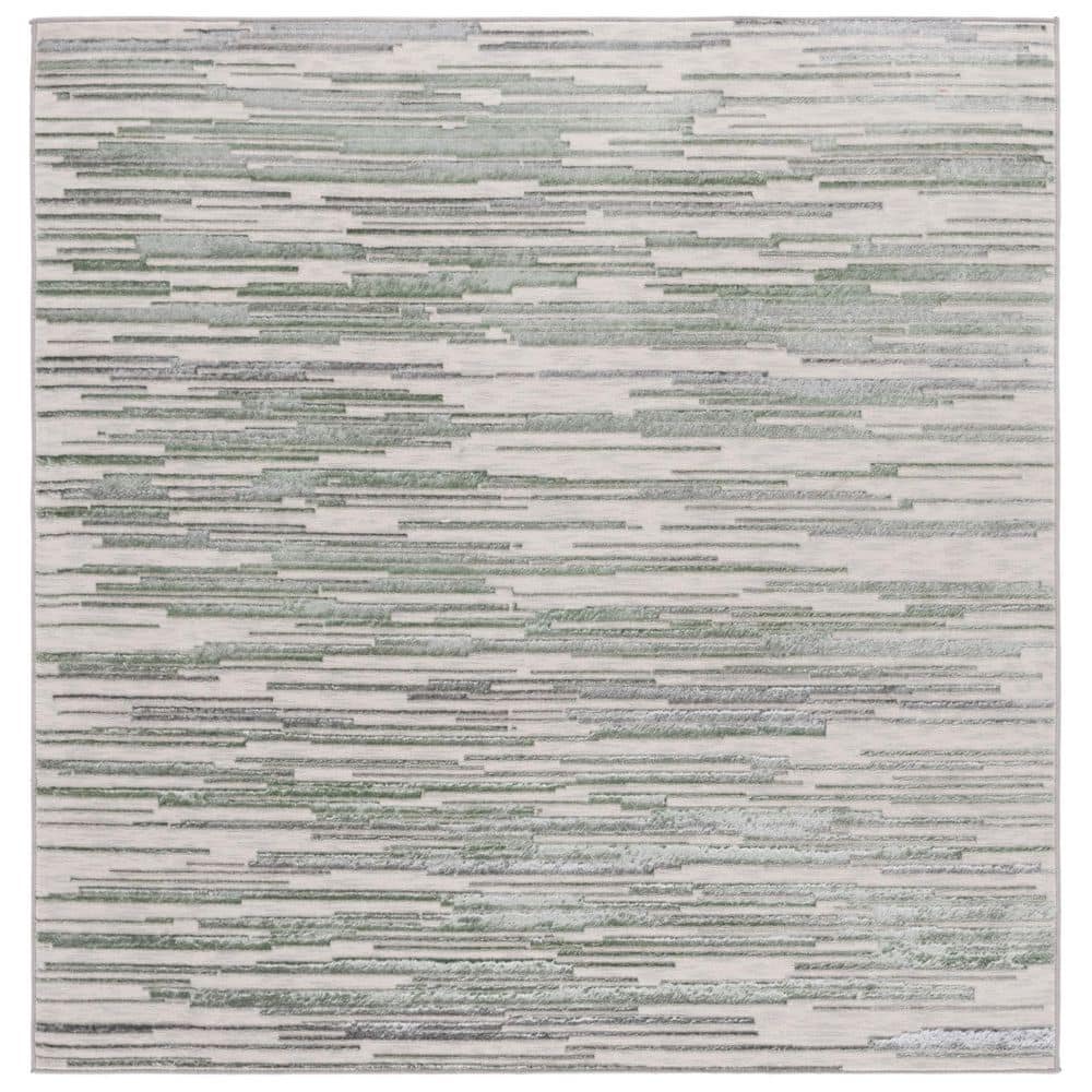 Orchard 7 ft. x 7 ft. Gray/Green Abstract Striped Square Area Rug price history on PriceWatchPro