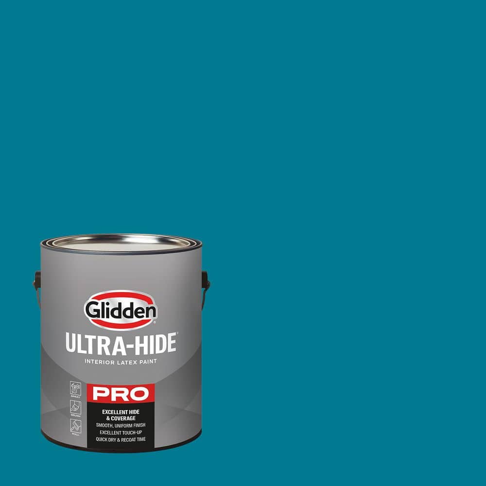 Glidden Ultra-Hide 1 gal. PPG1235-7 Bimini Blue Semi-Gloss Interior ...