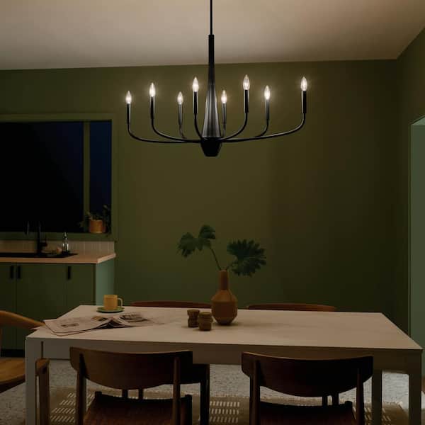 Kichler Deela 8-Light Black Modern/Contemporary Chandelier