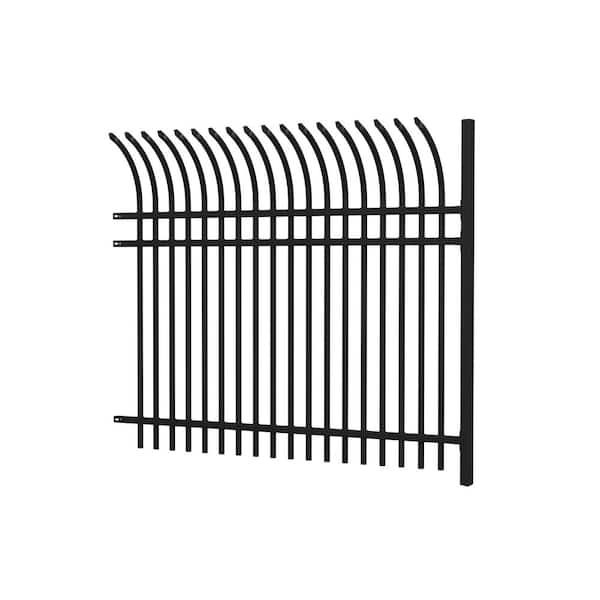 8 ft. x 6 ft. Each 8-Panel Steel Fence Kit - Curved Top Style