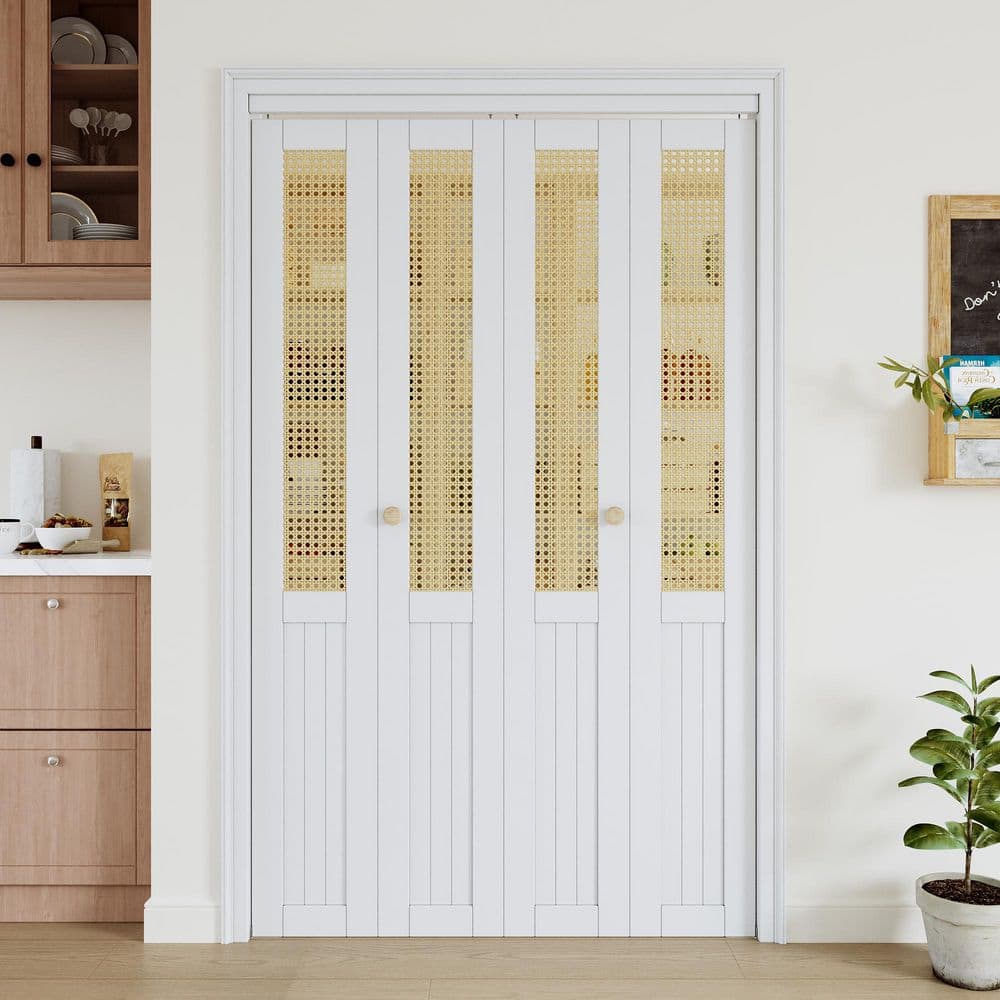 ARK DESIGN 48 in. x 80 in. Paneled Solid Core White Finished Wood