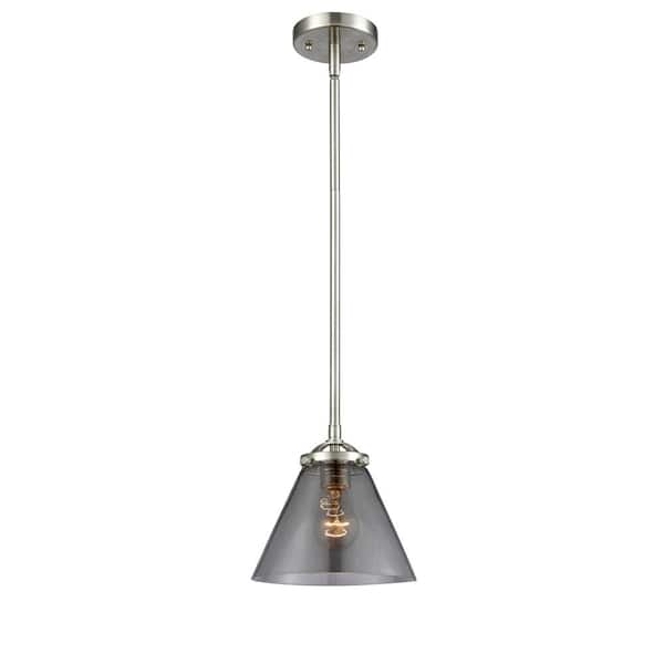 Innovations Cone 100 Watt 1 Light Brushed Satin Nickel Shaded Mini   Brushed Satin Nickel Innovations Pendant Lights 284 1s Sn G43 64 600 