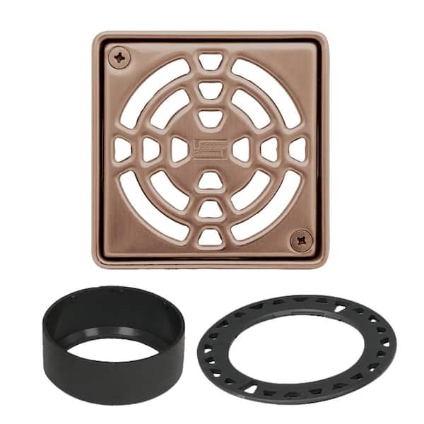 Schluter Kerdi-Drain 4 in. Rose Gold Drain Grate