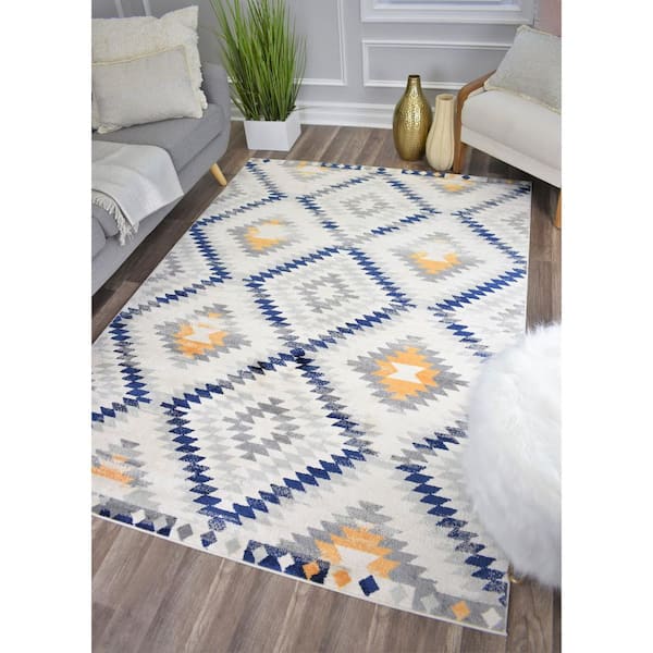 Bodrum Kilim Gold 4'x4' Moroccan Area Rug