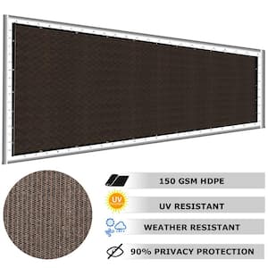 4 ft. x 50 ft. Privacy Screen Fence Heavy-Duty Protective Covering Mesh Fencing for Patio Lawn Garden Balcony Brown