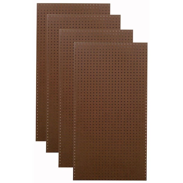 Triton Products 24 in. x 48 in. Heavy Duty Brown Pegboard Wall Organizer (Set of 4)
