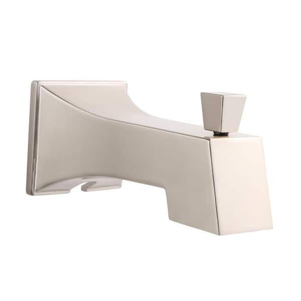 Tub Spout with Diverter 6 in. Square Bathtub Faucet with Decorative Brushed Nickel Finish