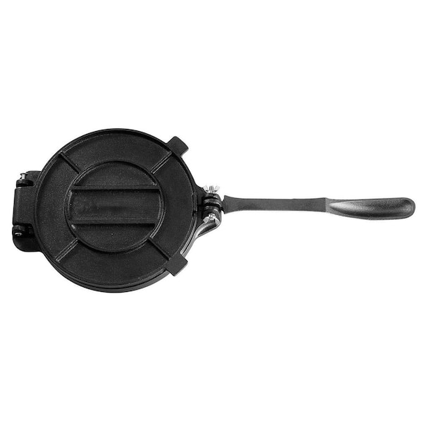 10 in. Cast Iron Heavy Duty Tortilladora Press, Pre-Seasoned Pataconera Maker with 100 Pcs Parchment Paper, Dough Maker