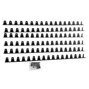 40 in. L x 2 in. W x 1.2 in. H Black Color Steel Garden Edging (Set of 6-Piece)