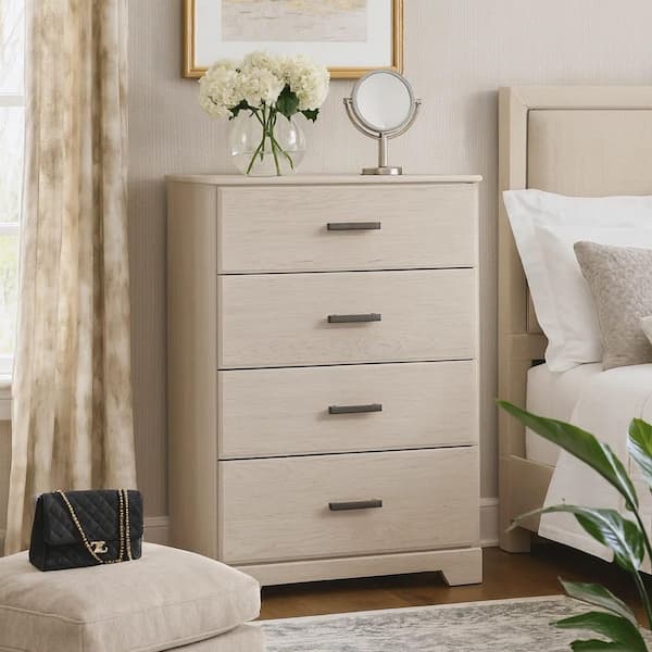 white wood tall dresser Maver Chest with 5 Drawer, Scrolled Details, - On Sale - Overstock bringing you generous storage capacity in a footprint that adapts effortlessly to any layout Summerland Tall Dresser (Pure White)