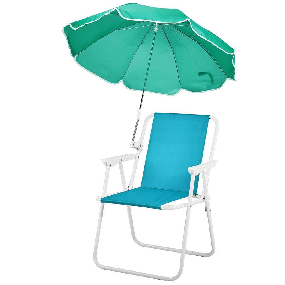 Karl home Mint Green Metal Folding Beach Chair(Set of 1