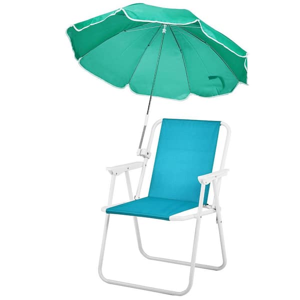 Karl home Mint Green Metal Folding Beach Chair(Set of 1