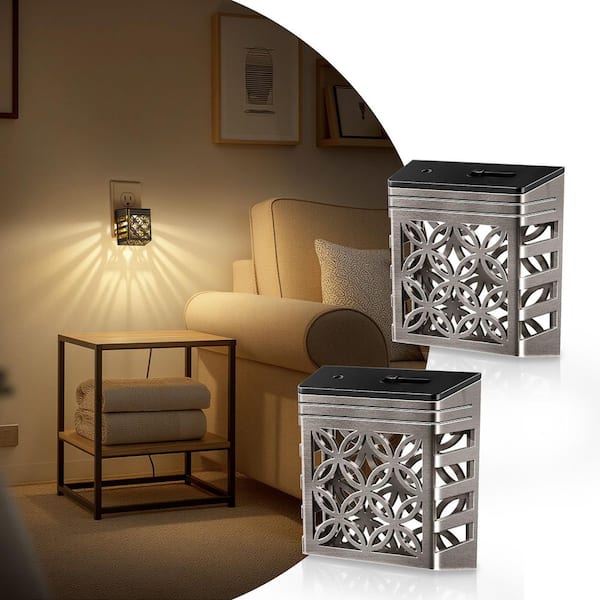 1-Light 3000K Plug-In Night Light with Dusk to Dawn Sensor Adjustable Brightness Nightlights for Hallway(4-Pack)