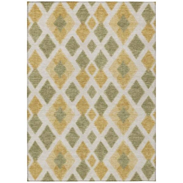 Chantille Machine Washable Indoor/Outdoor Abstract ACN3021 Sage 10 ft. x 14 ft. Area Rug