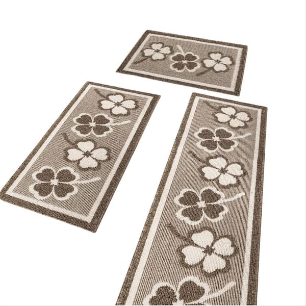 Brown 17.7 in. x 31.5 in. Indoor Kitchen Rugs