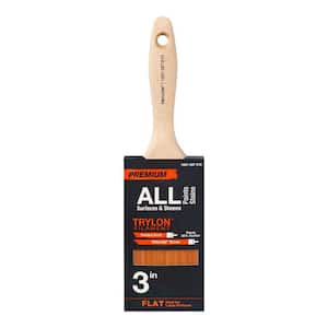 Premium 3 in. Polyester Trylon Flat Cut Beaver Tail General Purpose Paint Brush